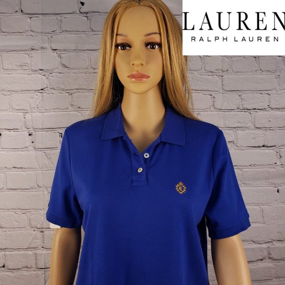 Nwt Ralph Lauren Blue Polo Shirt Petite 